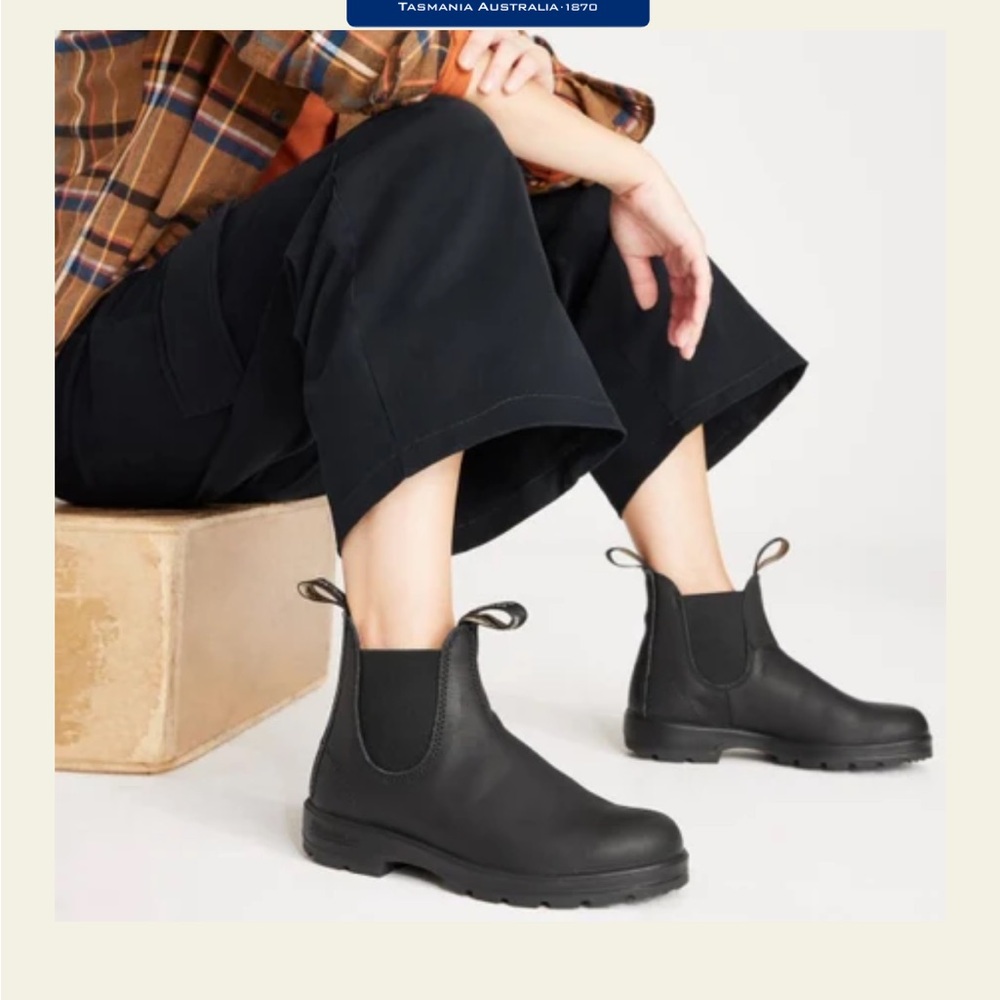Bluestone’s black women’s chelsea boots.